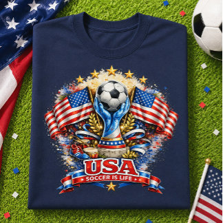 USA Soccer Fan American Football Apparel Gift T-Shirt