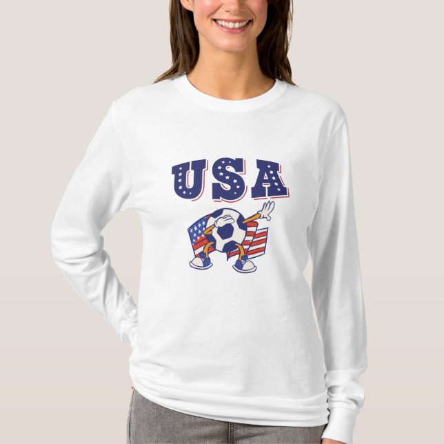 USA Soccer Fan Jersey Shirt American Flag (Front)