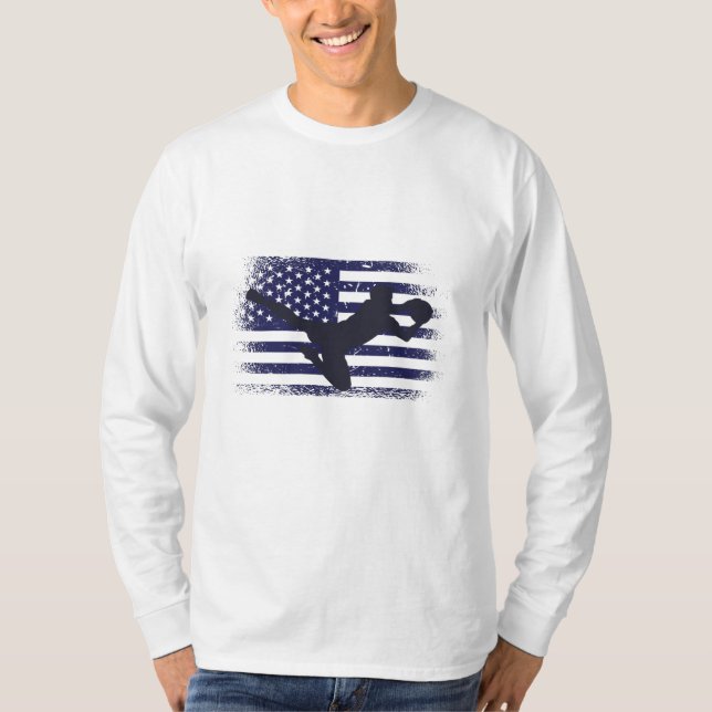 USA Soccer Fan Jersey Shirt American Flag (Front)