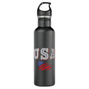 USA Soccer Fan Jersey Shirt American Flag 710 Ml Water Bottle