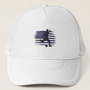 USA Soccer Fan Jersey Shirt American Flag Trucker Hat