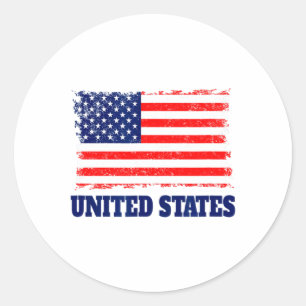 Usa Soccer Football Fan 2022 Flag Of Usa Patriot T Classic Round Sticker