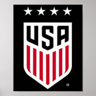 Usa Soccer Frontback Crest Navy Uswnt Officially L Poster