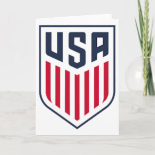 Usa Soccer Frontck Crest White Usmnt Officially Li Card