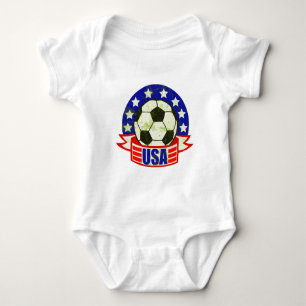USA Soccer Futbol Baby Bodysuit