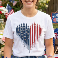 USA Soccer Heart Patriotic Drip Flag Fighter Jet