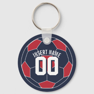 USA Soccer Insert Name Key Ring