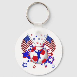 USA SOCCER KEY RING