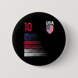 Usa Soccer Ll Flag Jersey 6 Cm Round Badge