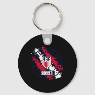 Usa Soccer Retro Paint Grey Usmnt Officially Licen Key Ring