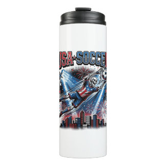 USA Soccer Skeleton Striker Nations Premium Sports Thermal Tumbler