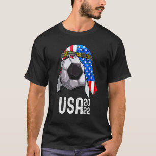 USA Soccer Team 2022 World Football USA Soccer Tea T-Shirt