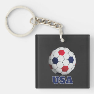 USA Soccer Throw Pillow Key Ring