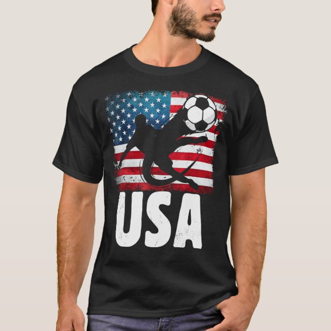 Usa Soccer Vintage T-Shirt (Front)