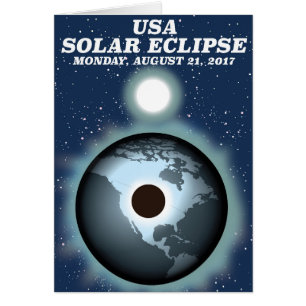 USA Solar Eclipse 2017 vintage poster