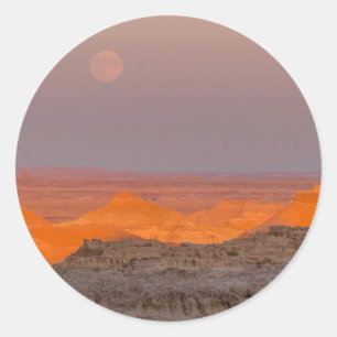 USA, South Dakota, Badlands National Park Classic Round Sticker