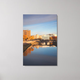 USA, South Dakota, Sioux Falls, City Skyline Canvas Print