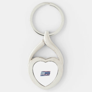 USA Speed Racing Patriotic Vintage Vector Design_1 Key Ring