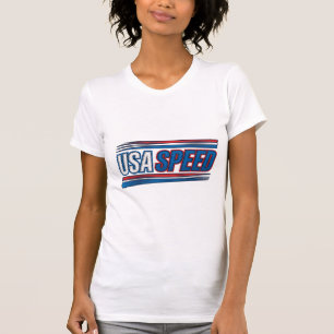 USA Speed Racing Patriotic Vintage Vector Design_1 T-Shirt