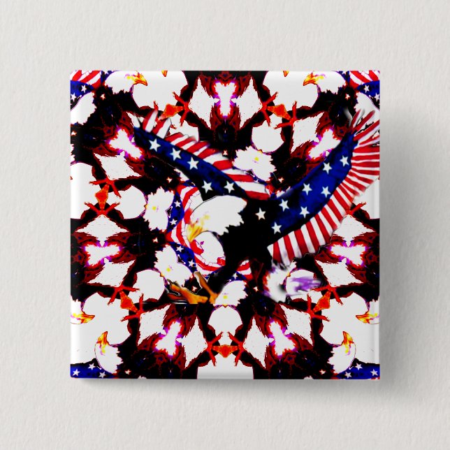 USA Spread your Love_ 15 Cm Square Badge (Front)