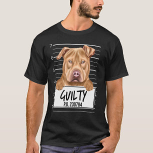 Usa Staffordshire Terrier Mugshot Guilty Dog T-Shirt