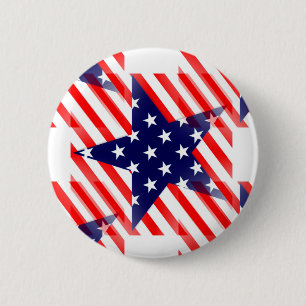 usa star 6 cm round badge