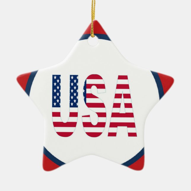 USA Star Dated Ornament (Front)