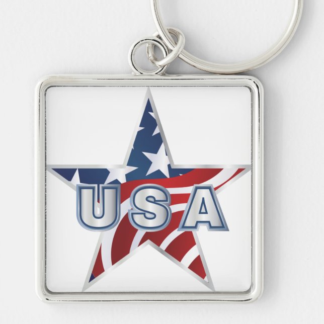 USA Star Key Ring (Front)