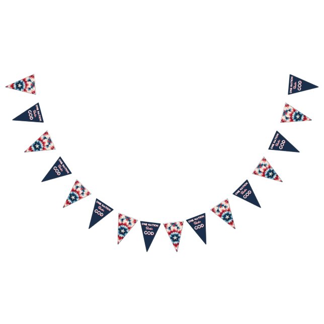 USA Star "one nation under God" Bunting (All)