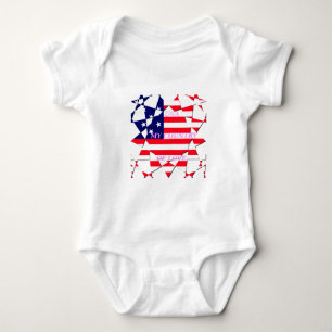USA Star Spangled Love My Country of Love Baby Bodysuit