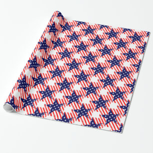 usa star wrapping paper