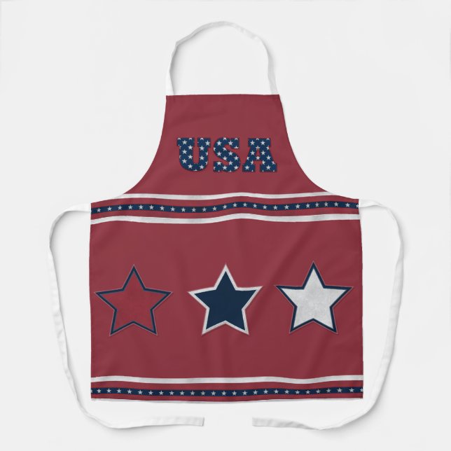 USA stars and stripes Apron (Front)