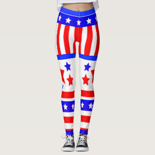 USA Stars and Stripes Leggings