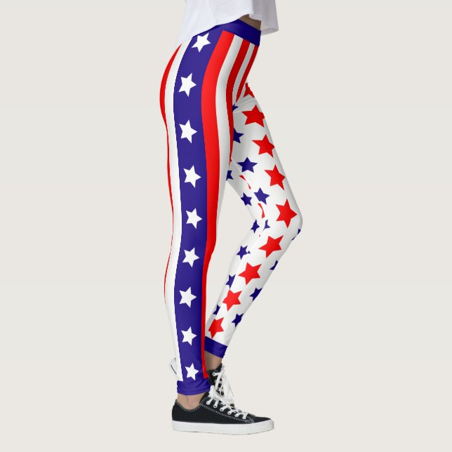 USA Stars and Stripes Leggings (Right)