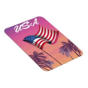 USA Stars and stripes Magnet
