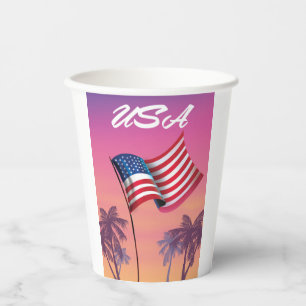USA Stars and stripes Paper Cups