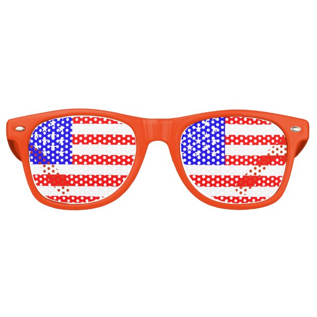 USA Stars and Stripes Retro Sunglasses (Front)