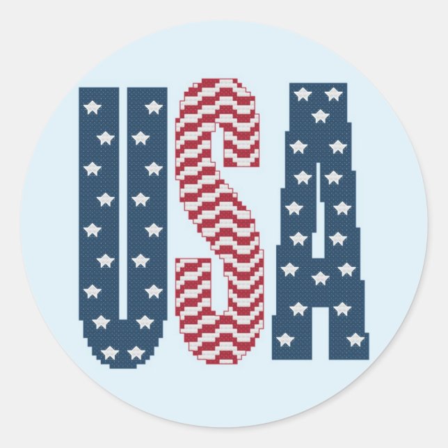 USA Stars and Stripes Stickers (Front)