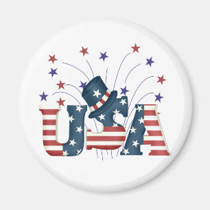 USA Stars and Stripes T-shirts and Gifts Magnet
