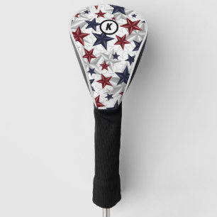 USA Stars Patriotic Initial Golf Head Cover