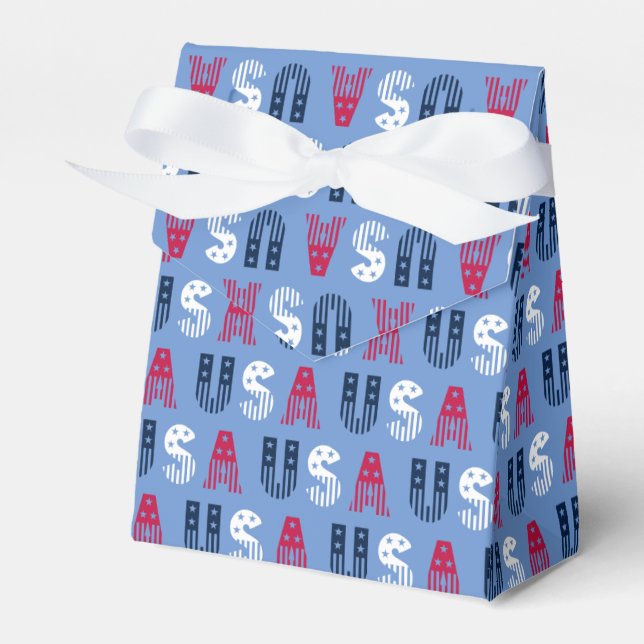 USA Stars & Stripes  Favour Box (Front Side)