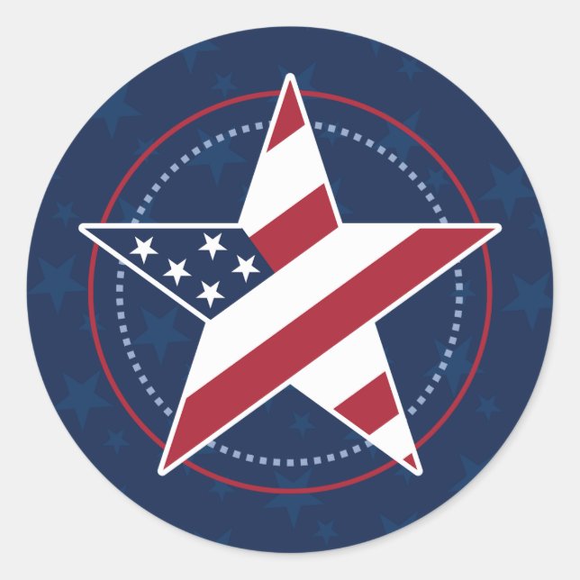 USA Stars Stripes Flag  Sticker (Front)