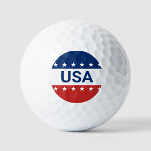 USA Stars Stripes Red White Blue Golf Balls