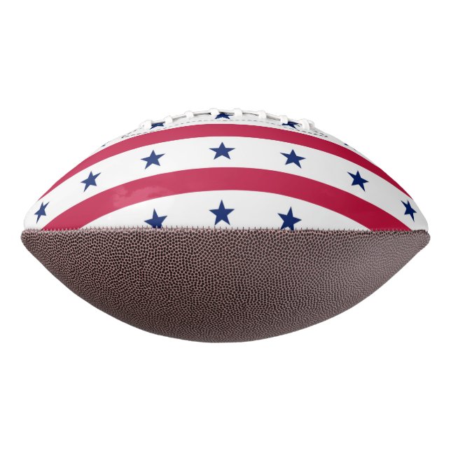 USA Stars Stripes Red White Blue Patriotic Sports Football (Rotated 90)