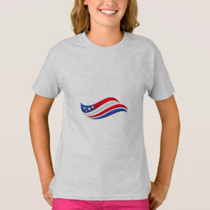 USA Stars & Stripes Wave Throw Pillow   Red White  T-Shirt