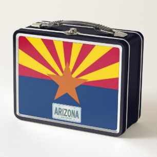 USA State Flag - Arizona Metal Lunch Box