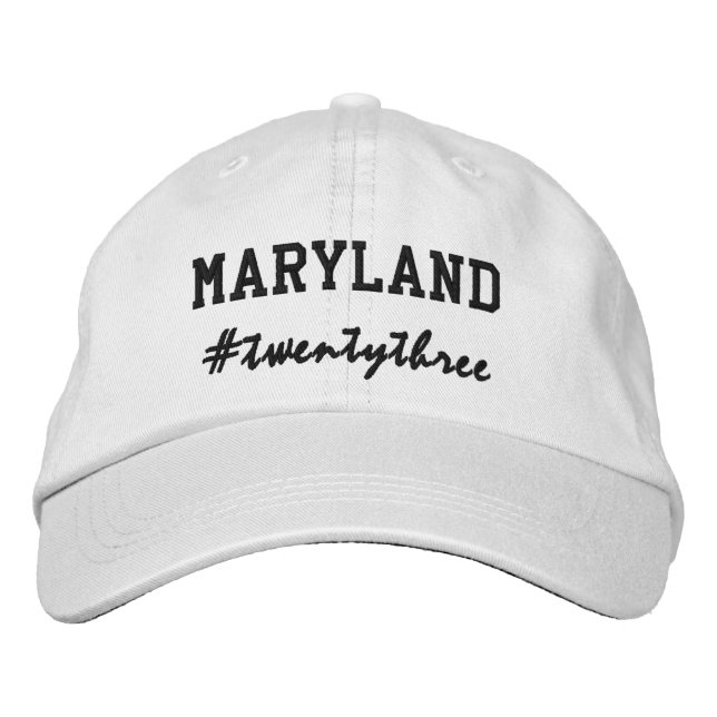 USA State Maryland Hashtag 2023 Embroidered Hat (Front)