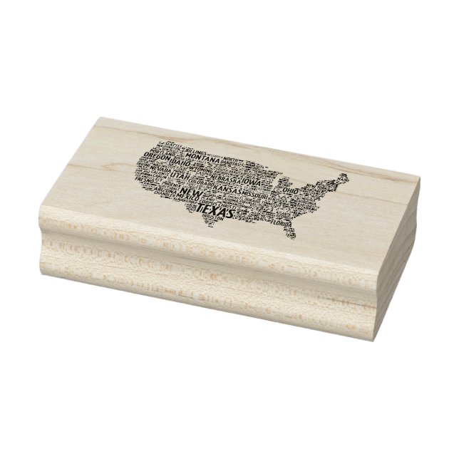 USA States and Cities Rubber Stamp (Stamp)