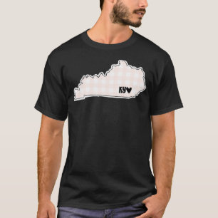 USA States Kentucky pink plaid TShirt