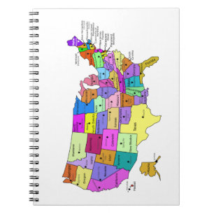 USA states labelled with capitols Notebook